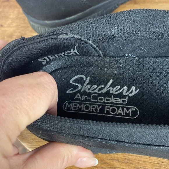 Skechers Women's Black BE-COOL Warmhearts Slip On Comfort Loafers Sz 10 - Picture 14 of 14